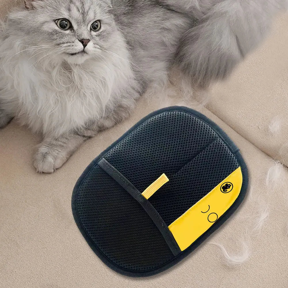 Pet Grooming Gloves Cats Hair Brush Pet Removal Gloves Dual Brush Efficient Cat Cleaning Tool Hair Stripping Cleaning Tool