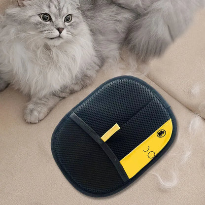 Pet Grooming Gloves Cats Hair Brush Pet Removal Gloves Dual Brush Efficient Cat Cleaning Tool Hair Stripping Cleaning Tool